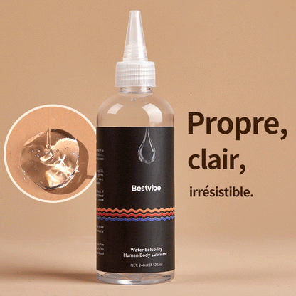 Acmejoy X Bestvibe - Lubrifiant à base d’eau 240 ml/120 ml, lubrifiant intime longue durée, compatible avec les jouets et les préservatifs
