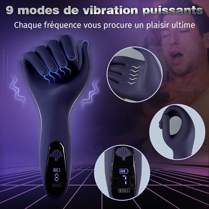 La main droite de Dieu – Fonction de vibration à 9 fréquences, design simulé, adaptée aux utilisateurs dotés d’un grand pénis