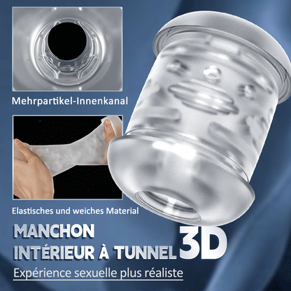 Hardy Masturbator Cup à deux extrémités ouvertes 3 Va-et-vient