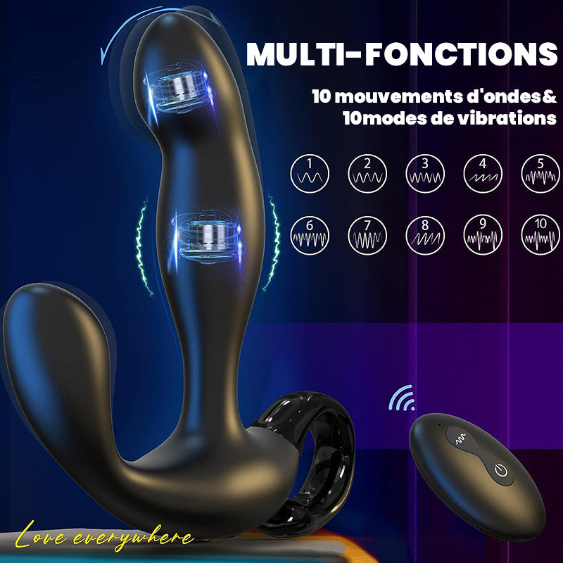 Aladdin 10 Ondulations 10 Vibrations Stimulation de la Prostate Pour Débutant Anal toy