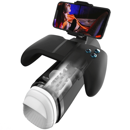 Bestvibe Turbo 10 Modes Stroker à Poussées Explosives – Design Gamepad Immersif avec Support Téléphone