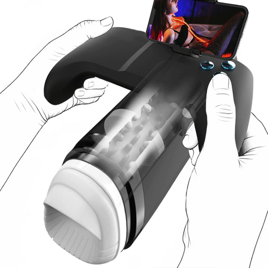 Bestvibe Turbo 10 Modes Stroker à Poussées Explosives – Design Gamepad Immersif avec Support Téléphone