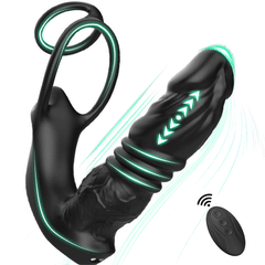 Kael - Jouet anal réaliste pour prostate avec 9 modes de vibrations et double anneau pour une stimulation optimale