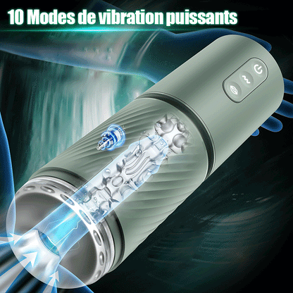 Abyss - Pompe à pénis à vide 10 succions & 10 vibrations - Pompe d'agrandissement - Masturbateur masculin