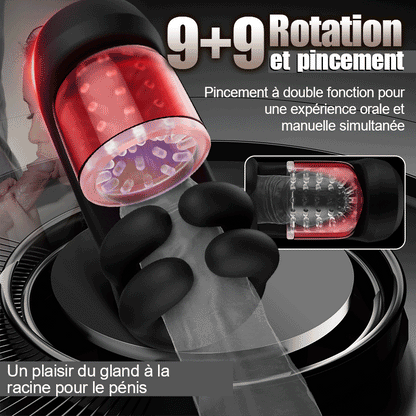 Finger 2.0-9 Vibrations 9 Pincement des doigts 9 Rotation Masturbateur d'entraînement