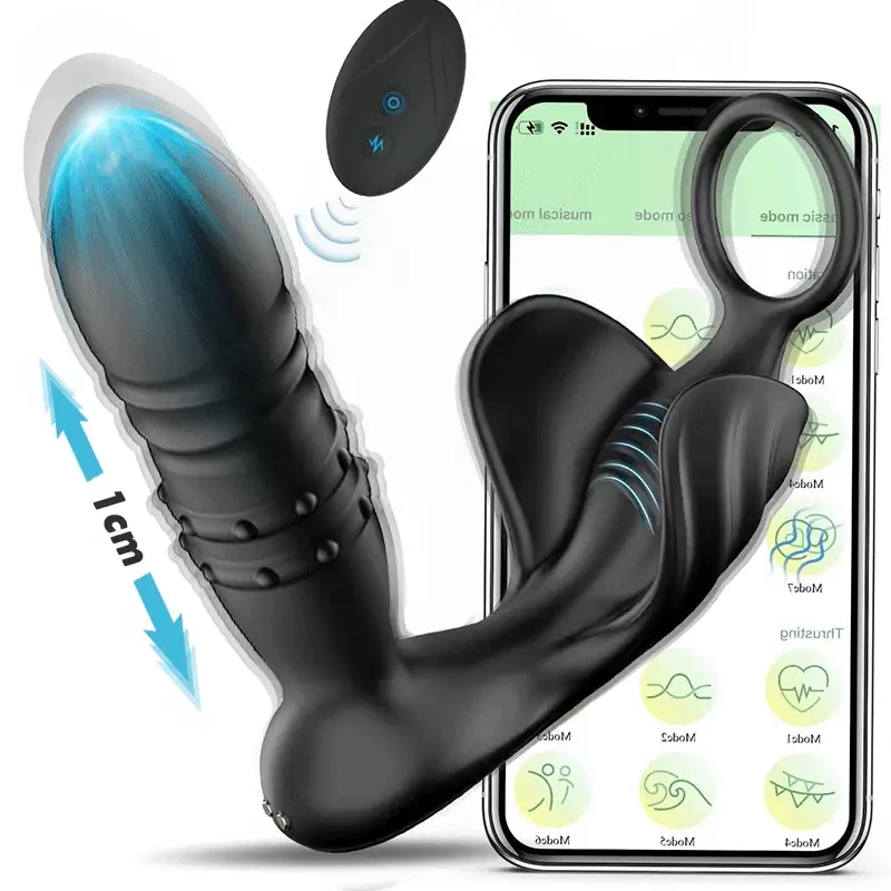 Stimulateur Prostatique billes 9 Va-et-vient Vibration APP&Télécommande contrôle ANAL TOY