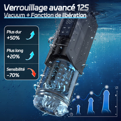 【Nettoyant gratuit】King - Masturbateur automatique 4 en 1 pour hommes, 100% étanche