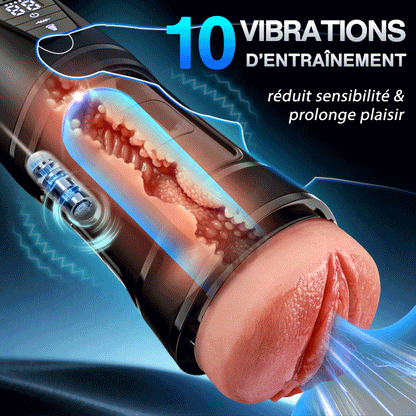 Challenger - 10 Vibrations, 5 Aspirations, Vagin Ultra-Réaliste, Masturbateur Simulé