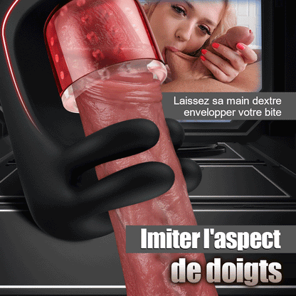 Finger 2.0-9 Vibrations 9 Pincement des doigts 9 Rotation Masturbateur d'entraînement