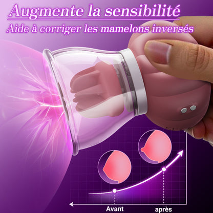 Thaliane – Jouets manuels de succion et de rotation pour les mamelons avec deux têtes de brosse différentes