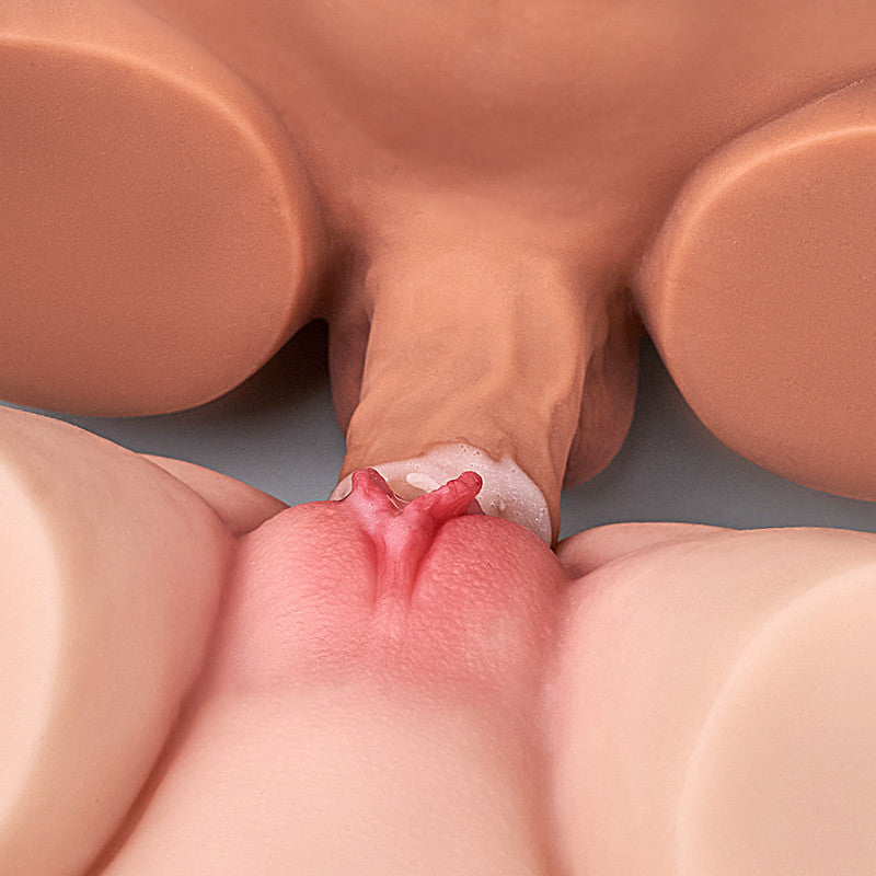 Gode vibrant à poussée réaliste pour fesses 10,12 lb Marron