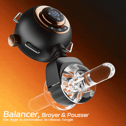 【Vente flash : -30 %】Hazel - Masturbateur Masculin Strap-On à la Taille Mains Libres avec 9 Vibrations, Balancement et Poussée