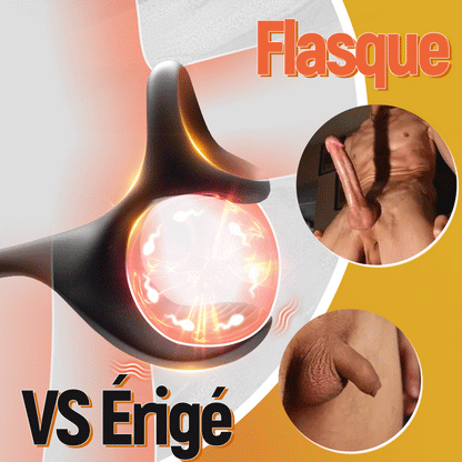 Plug anal Stimulateur vibrant à balle avec cockring