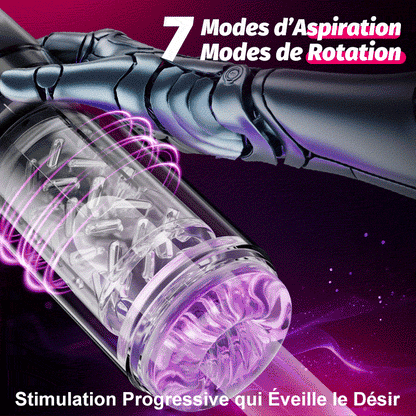 Vortex - 7 Suceur SPA double température Agrandisseur d'os 7 Massage rotatif à 360° Masturbateur