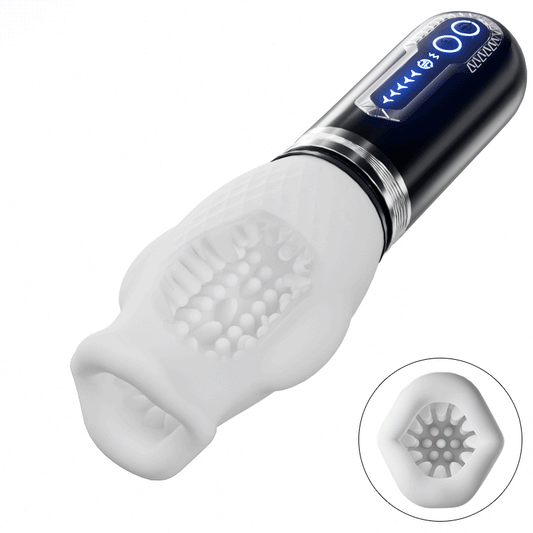 Tornado 3.0 - Masturbateur à double moteur sexe oral 7 vibrations 5 rétractions 5 rotations