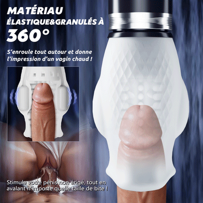 Tornado 3.0 - Masturbateur à double moteur sexe oral 7 vibrations 5 rétractions 5 rotations