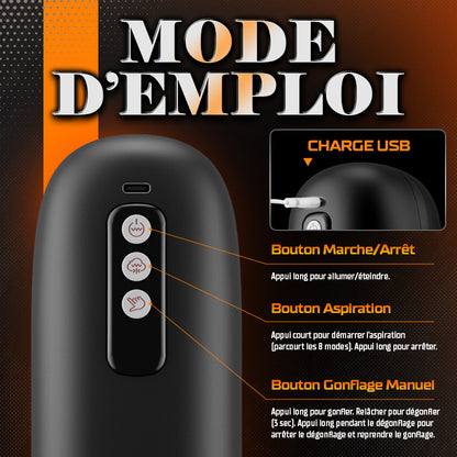 Sophia – 8 Modes de Vibration 8 Modes d'Aspiration Manchon Réaliste 3D Masturbateur Masculin Automatique