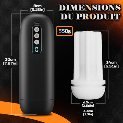 Sophia – 8 Modes de Vibration 8 Modes d'Aspiration Manchon Réaliste 3D Masturbateur Masculin Automatique