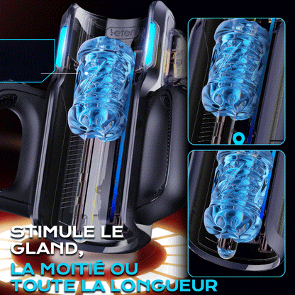LETEN 10 Masturbateur à moteur à grande vitesse avec support pour téléphone