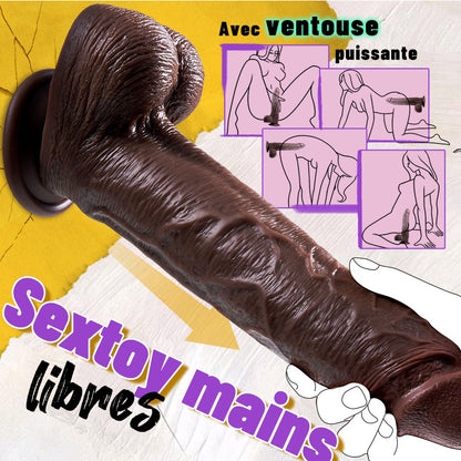 Outrider Dildo vibrant et à va-et-vient, épais, long et réaliste 10,75 pouces