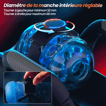 Venom - 12 cm de course longue & 700 coups/min, Télescopique, Serrage réglable, Support téléphone, Masturbateur automatique masculin