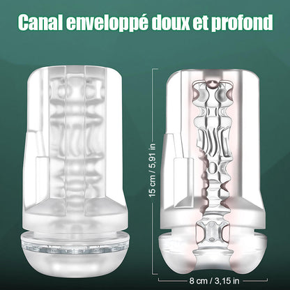 Abyss - Pompe à pénis à vide 10 succions & 10 vibrations - Pompe d'agrandissement - Masturbateur masculin