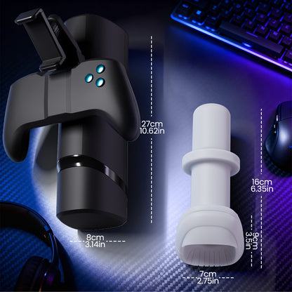 Bestvibe Turbo 10 Modes Stroker à Poussées Explosives – Design Gamepad Immersif avec Support Téléphone
