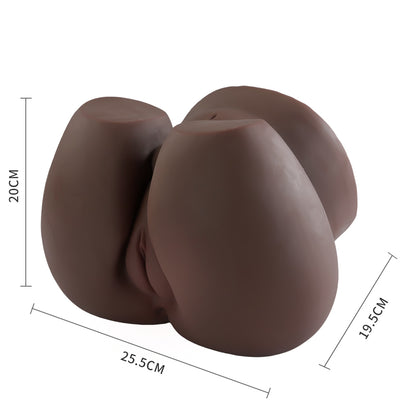 Mantou Hip Marron Noir Masturbateur Réaliste 5kg Taille 1:1