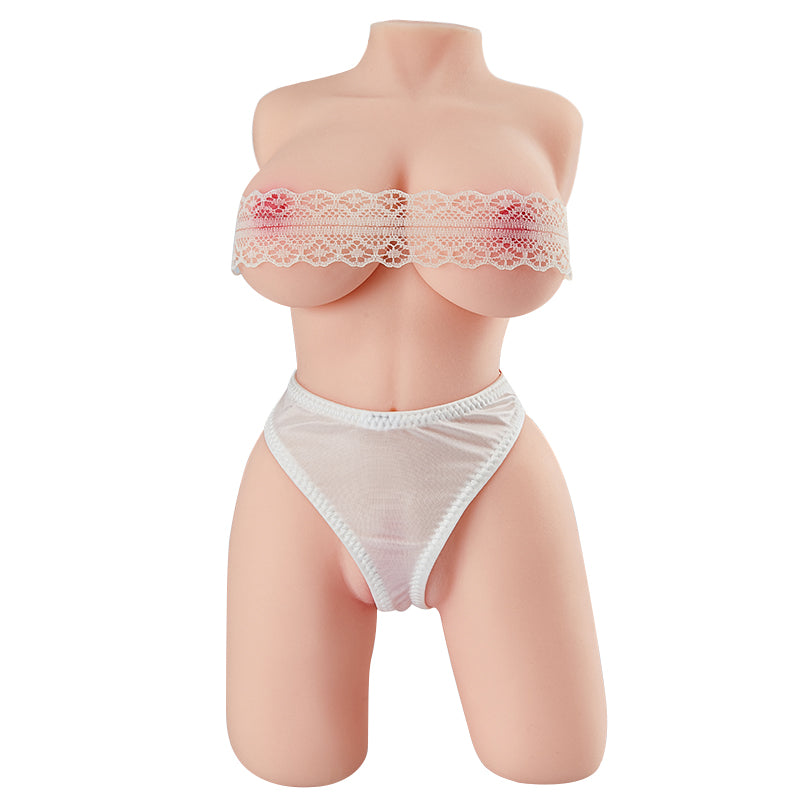 Masturbateur réaliste Double canal , petite taille pour les débutants