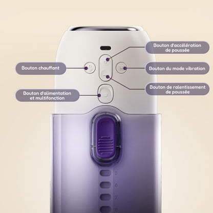 Vibedry - Masturbateur chauffant pour hommes, 7 niveaux de téléscopage, 5 modes de vibration, contrôlé par application, multifonctionnel