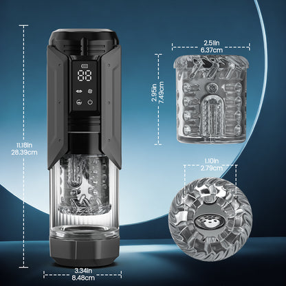 【Nettoyant gratuit】King - Masturbateur automatique 4 en 1 pour hommes, 100% étanche