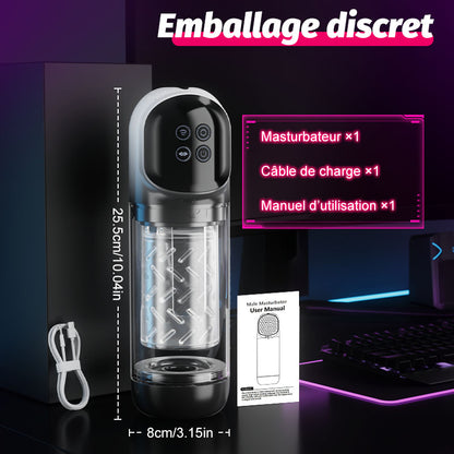 Vortex - 7 Suceur SPA double température Agrandisseur d'os 7 Massage rotatif à 360° Masturbateur