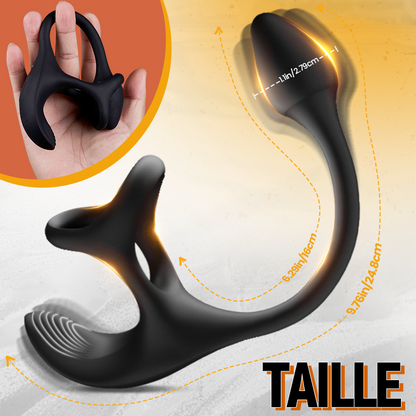 Plug anal Stimulateur vibrant à balle avec cockring