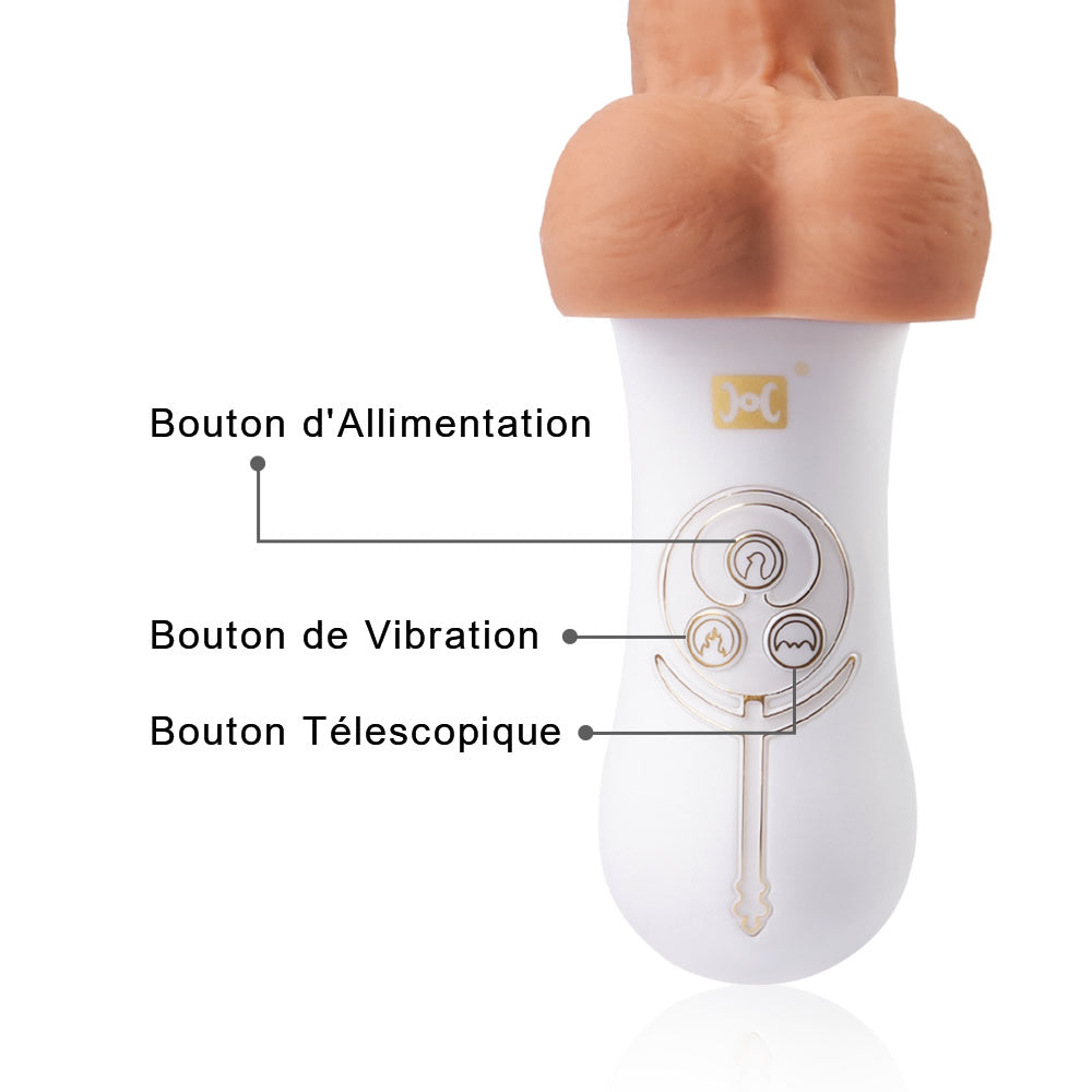 2 En 1 Gode Électrique 6 modes télescopiques 10 Vibrations blanc Aivrobta Aivrobta