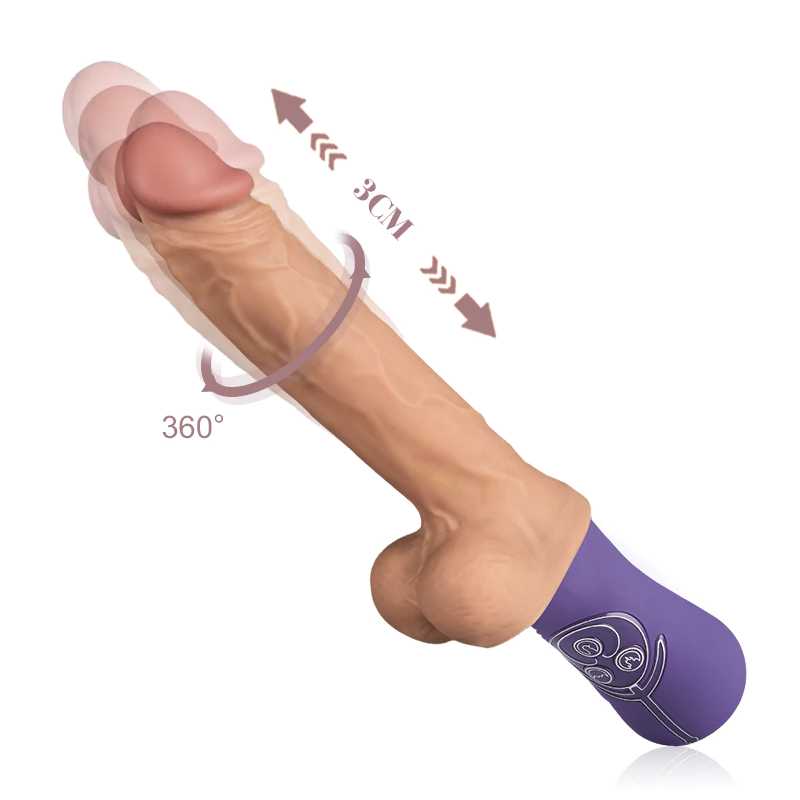 3 en 1 Gode Dildo réaliste 6 modes télescopiques 10 modes de vibration dildo Avirobta Aivrobta