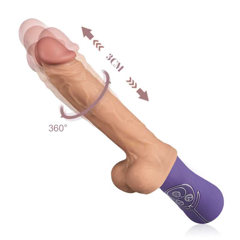 4 en 1 Gode Dildo réaliste 6 modes télescopiques 10 modes de vibration dildo Avirobta