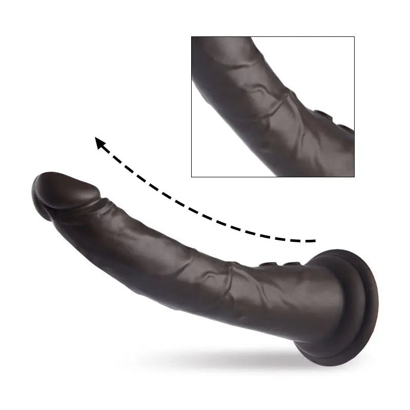 Amant Noir Gode Ceinture Strap-on Ventouse 7 Vibrations 17CM Acmejoy