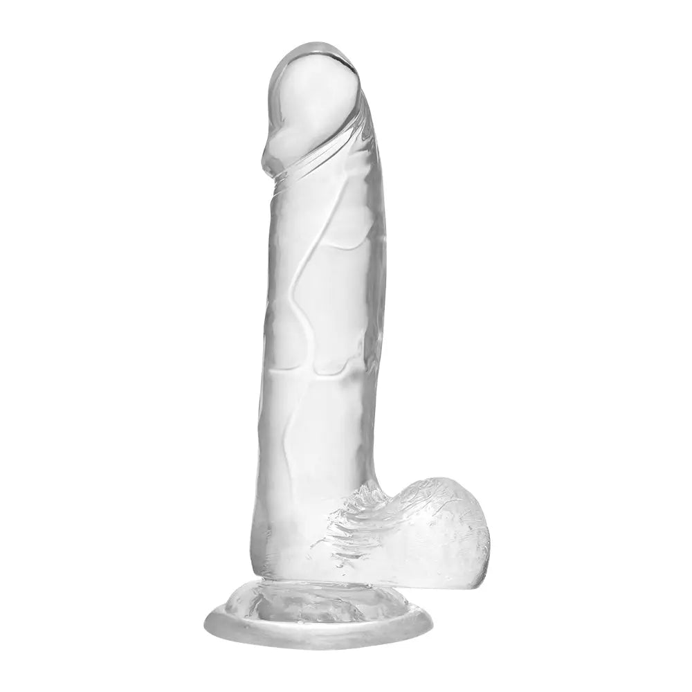 Gode doux et transparent vibrant de manière réaliste avec une grande ventouse puissante Acmejoy