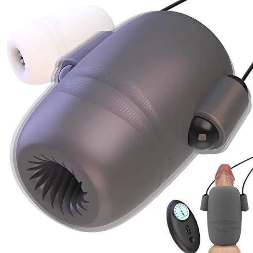Masturbateur cup 2 Manches de pénis vibrateur avec 12 niveaux d'intensité 8 modes de vibration Moruioy