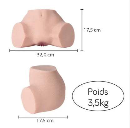 Masturbateur réaliste peau réelle position couchée 4,15 kg XINGSE XINGSE