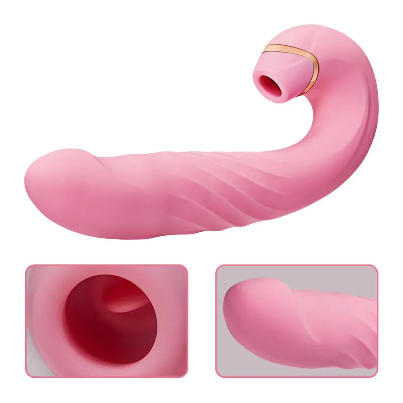 Vibromasseur rose féminin 10 succion 10 vibration 3 va-et-vient Acmejoy